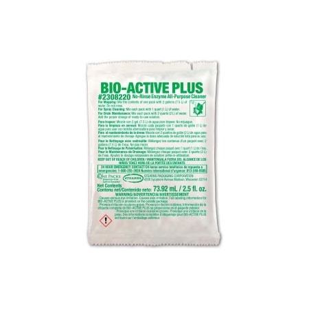 Stearns Packaging Stearns Bio-Active Plus Floor Cleaner - 2.5 oz Packs, 72 Packs/Case - 2308220 2308220